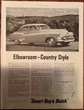 Buick auto ad 1951 original