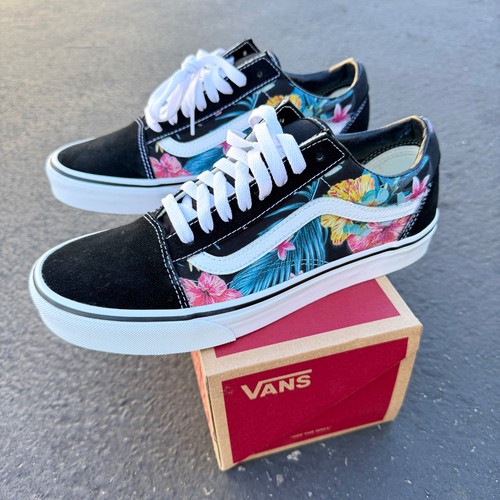 Hawaiian tropical floral - floral, vans