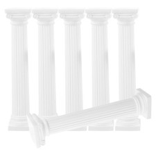 White plastic roman column - white,