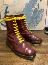 MADE IN ENGLAND DR MARTENS OXBLOOD CHERRY RED UK 6 Vintage DM Boots 10 Hole 1490