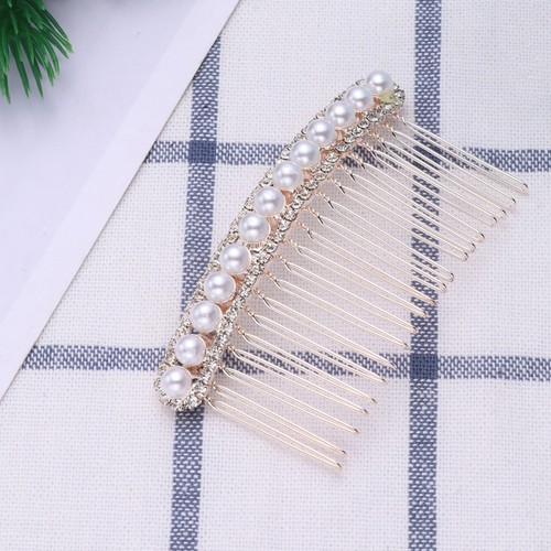 Silver alloy bridal hair comb - silver,
