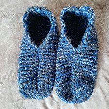 Hand knitted men slippers