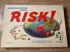 Vintage 1960s Waddingtons Risk Board Game, White Box Edition 100% Complete