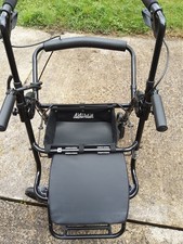 KMINA Rollator Walker With Seat Wheels Wheelchair Duo Folding Lightweight 2 in 1