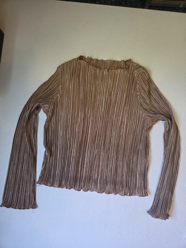 Shein brown pleated - brown,
