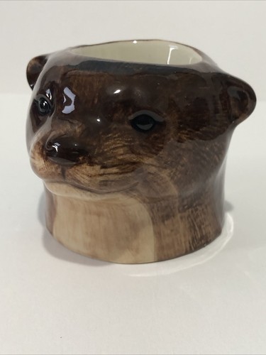 Quail ceramics face egg cup - quail,