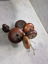 Antique Curtain Pole Finial And Parts 