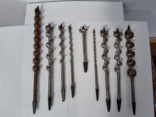 Vintage auger and centre bits - vintage,
