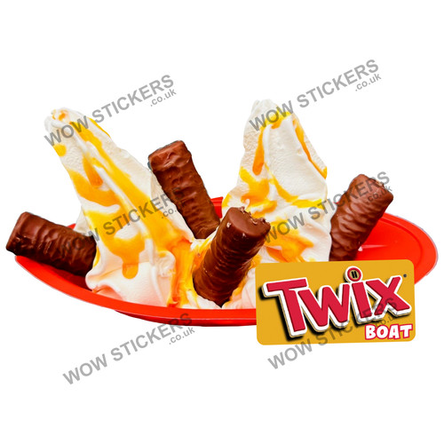 Ice cream van sticker twix - cream,