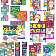 Puzzle Books Adults Kids Ideal for Travel or Home  Learning Fun Brain Tease