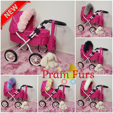 DOLLS Pram Luxury Faux Fur