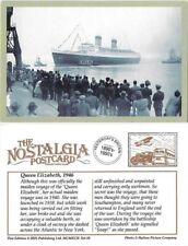 Ship Postcard Cunard Liner Queen Elizabeth Maiden Voyage 1946 - Nostalgia