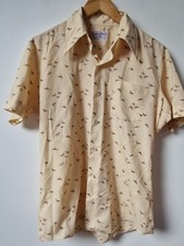 Vintage Laurentien Bird Print Shirt Size M L