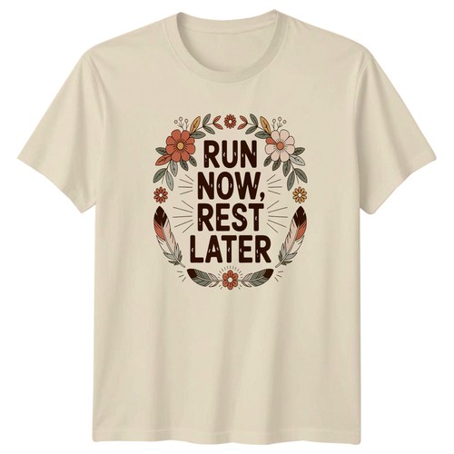 Run now rest later shirt - run,