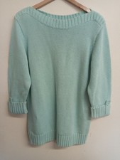COTTON TRADERS new ladies pale blue 3/4 sleeve jumper size 18  CG BC2