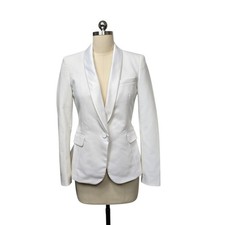ZARA White Shawl Collar Blazer