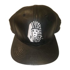 Genuine Last Kings LK Records Faux Leather Snapback Hat Cap Black Rare New Tag