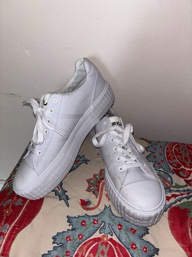 Fila white platform canvas - fila,