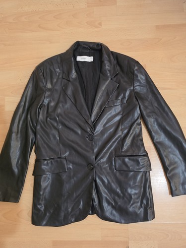 Bershka unisex black faux - unisex,