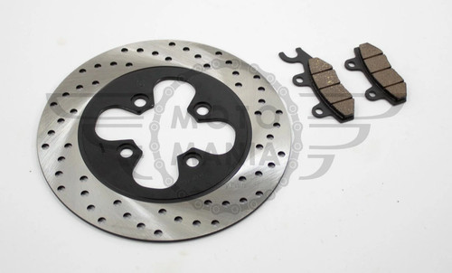 Rear brake disc - rear, pads