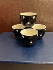 Spode Baking Days Black And White Spot, 4 Egg Cups