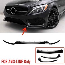 Front Bumper Lower Splitter Lip Trim Fits For Benz C-Class W205 AMG 2014-2018 UK