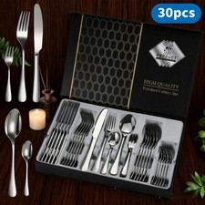 30X Stainless Steel Cutlery