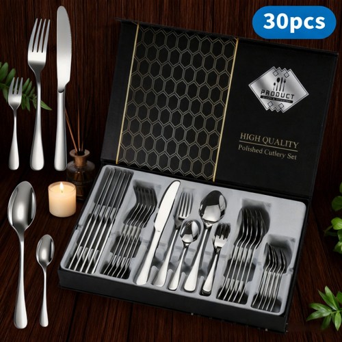 30x stainless steel cutlery - stainless,