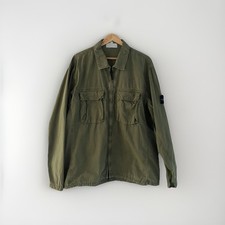 Stone Island Men's Overshirt Jacket Khaki Green, 2XL XXL