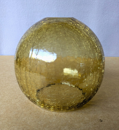 Vintage amber crackle glass