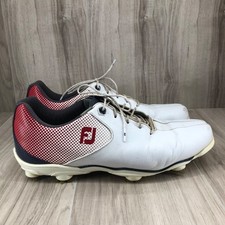 Footjoy Golf Shoes Mens 12M DNA Helix White Lace Up Soft Spike Cleats