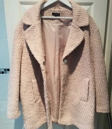 Pale pink teddy coat size - , 14