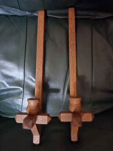 Wooden wall sconce candle - wooden,
