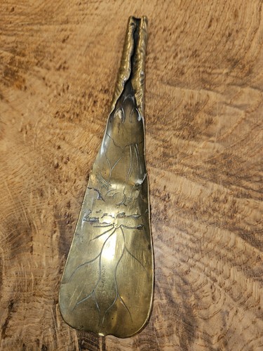 Antique solid brass shoe horn - shoe,