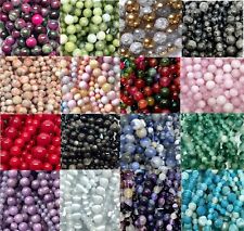 SEMI PRECIOUS GEMSTONE BEADS JEWELLERY MAKING ROUND NATURAL STONE 4/6/8/10mm