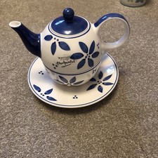 Whittard Clipper One Person Teapot And Cup Saucer Floral Unused