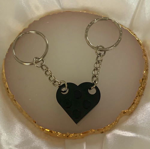 Lego black plastic heart - lego, love
