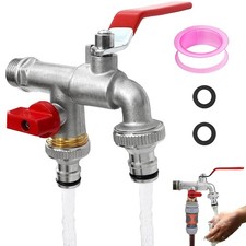 Double Garden Faucet With 1/2