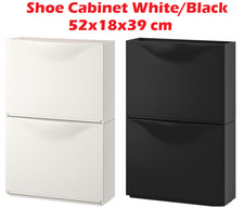 IKEA Stackable Shoe Cabinet Drawer Cupboard 2-Pack 52x39cm Slim Storage Unit