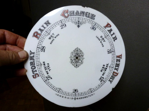 Good old aneroid barometer - good, 8"