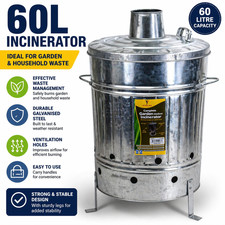 Galvanised incinerator fire - galvanised,