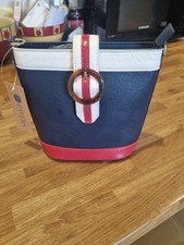 Pavers Handbag Red White Blue