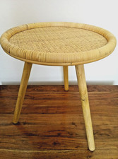 Side Table Plant Stand Rattan