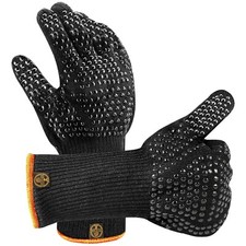 Extreme Heat Resistant Oven Gloves Premium BBQ Grilling Cooking Mitts Nonslip UK