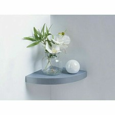 High Gloss Floating Corner Shelf Wall Mounted Storage Unit Shelving Display Kit