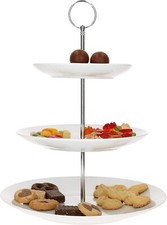 3 Tier Glass Cake Stand Afternoon Tea Platinum Jubilee Party Decor Union Party