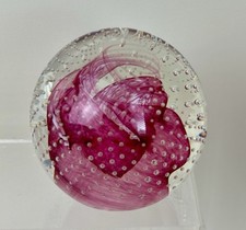Caithness Scotland Vintage Cauldron Art Glass Paperweight.