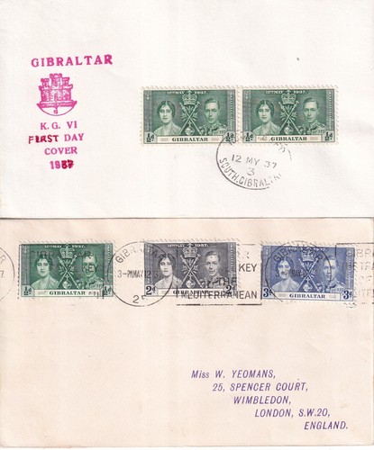 1937 gibraltar kgvi - gibraltar, coronation