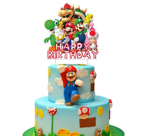 Super mario cake topper - super,