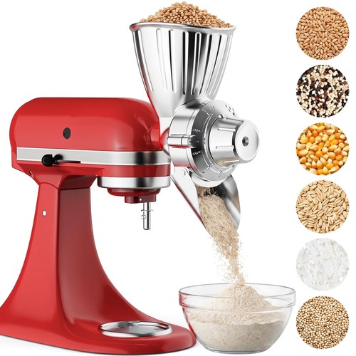 Grain mill attachment for - mill,